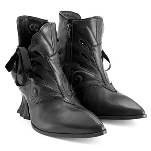 Jodie Side Lace Ankle Boot John Fluevog Size 8.5 women's Black Leather